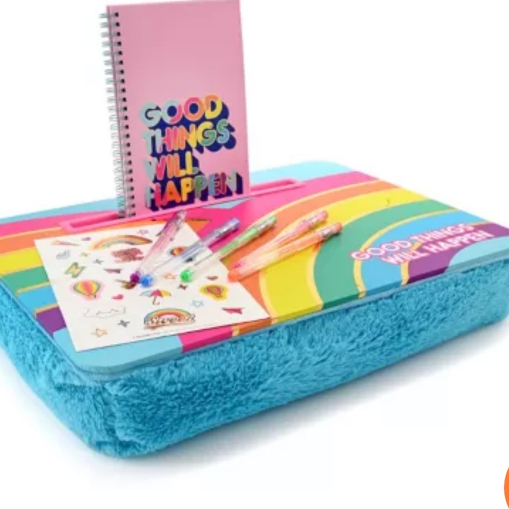 Colorful Lap Desk with Notebook and Pens
